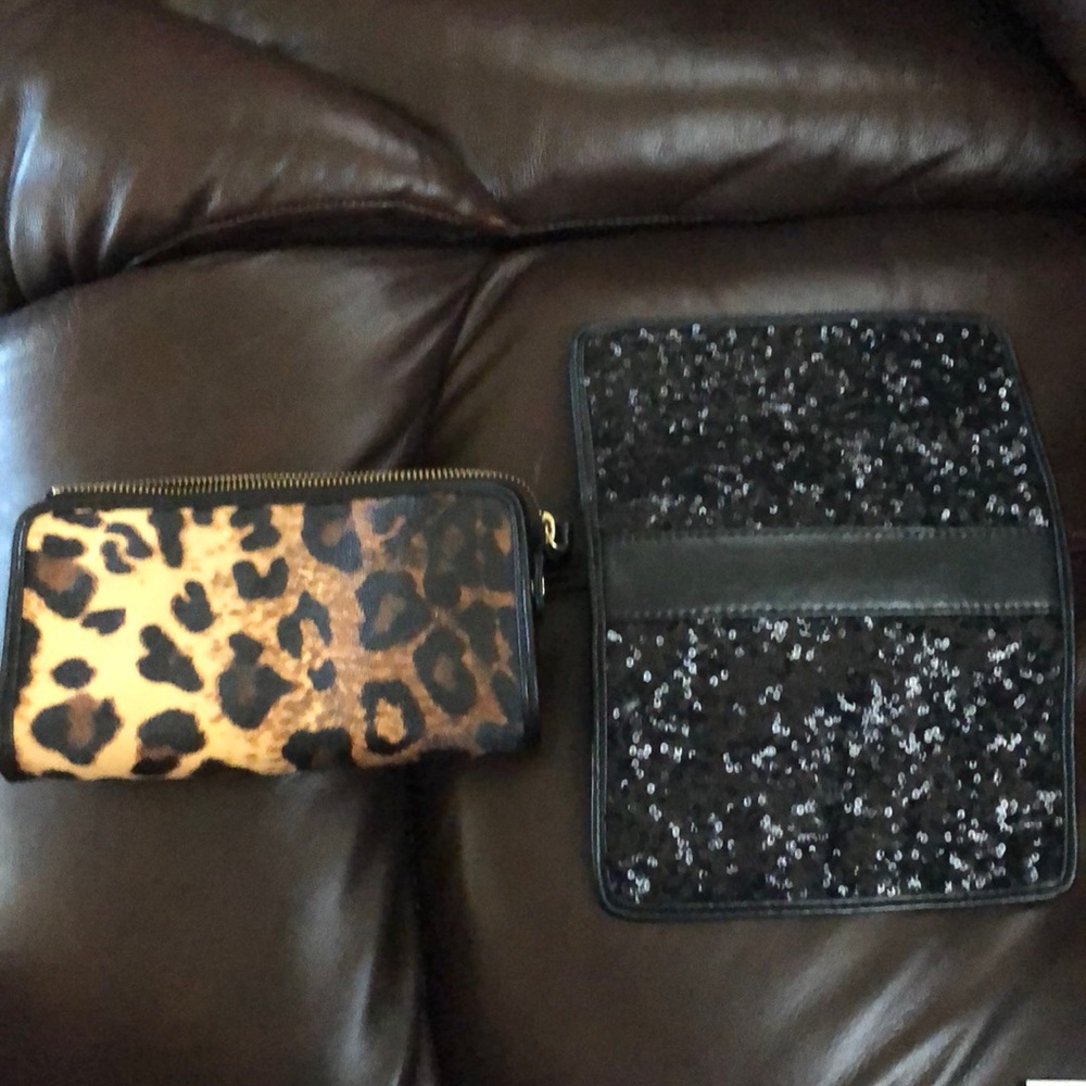 Kate Landry magnetic dual clutch bag